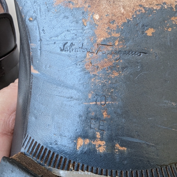 SALVATORE FERRAGAMO LEATHER MEN'S SHOES - Picture 10 of 14